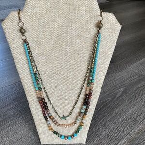 Bohemian “ Tori “ Magnetic Adjustable Beaded Necklace R3A
